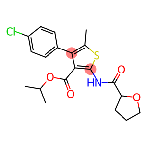 isopropyl 4-(4-chlorophenyl)-5-methyl-2-[(tetrahydro-2-furanylcarbonyl)amino]-3-thiophenecarboxylate