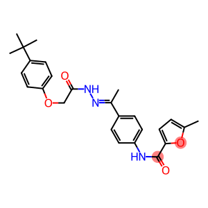 N-(4-{N-[(4-tert-butylphenoxy)acetyl]ethanehydrazonoyl}phenyl)-5-methyl-2-furamide