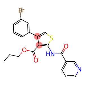 propyl 4-(3-bromophenyl)-2-[(3-pyridinylcarbonyl)amino]-3-thiophenecarboxylate