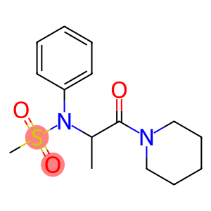 N-[1-methyl-2-oxo-2-(1-piperidinyl)ethyl]-N-phenylmethanesulfonamide