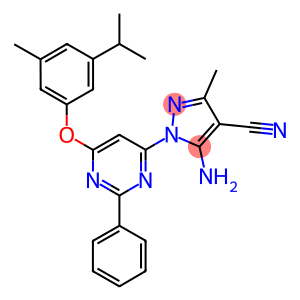 5-amino-1-[6-(3-isopropyl-5-methylphenoxy)-2-phenyl-4-pyrimidinyl]-3-methyl-1H-pyrazole-4-carbonitrile