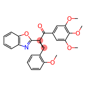 2-Propen-1-one, 2-(2-benzoxazolyl)-3-(2-methoxyphenyl)-1-(3,4,5-trimethoxyphenyl)-