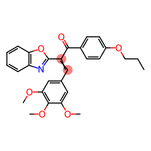 2-(1,3-benzoxazol-2-yl)-1-(4-propoxyphenyl)-3-(3,4,5-trimethoxyphenyl)-2-propen-1-one