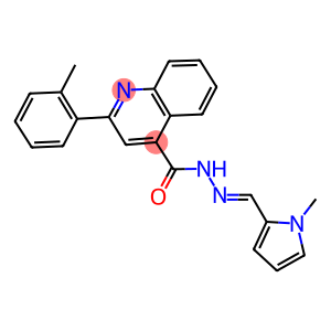 2-(2-methylphenyl)-N'-[(1-methyl-1H-pyrrol-2-yl)methylene]-4-quinolinecarbohydrazide