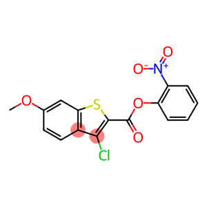 Benzo[b]thiophene-2-carboxylic acid, 3-chloro-6-methoxy-, 2-nitrophenyl ester