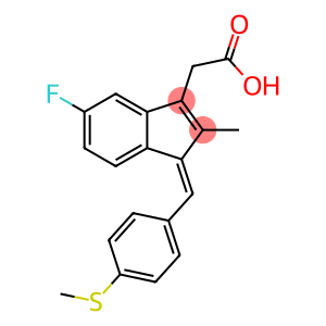 1H-Indene-3-acetic acid, 5-fluoro-2-methyl-1-((4-(methylthio)phenyl)methylene)-, (Z)-