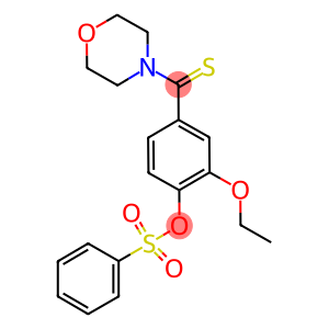 2-ethoxy-4-(4-morpholinylcarbothioyl)phenyl benzenesulfonate