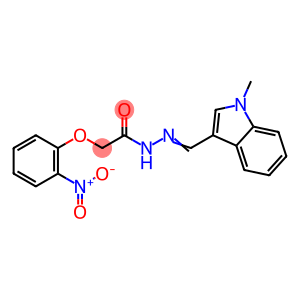 2-{2-nitrophenoxy}-N'-[(1-methyl-1H-indol-3-yl)methylene]acetohydrazide