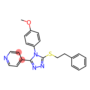 4-{4-(4-methoxyphenyl)-5-[(2-phenylethyl)sulfanyl]-4H-1,2,4-triazol-3-yl}pyridine