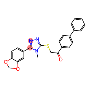 2-{[5-(1,3-benzodioxol-5-yl)-4-methyl-4H-1,2,4-triazol-3-yl]sulfanyl}-1-[1,1'-biphenyl]-4-ylethanone