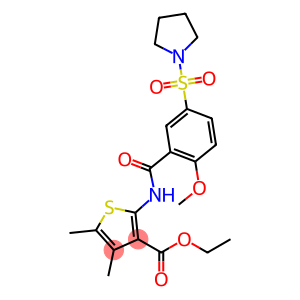 ethyl 2-(2-methoxy-5-(pyrrolidin-1-ylsulfonyl)benzamido)-4,5-dimethylthiophene-3-carboxylate