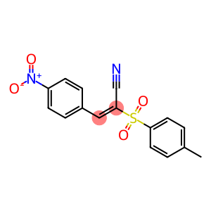 2-((4-METHYLPHENYL)SULFONYL)-3-(4-NITROPHENYL)PROP-2-ENENITRILE