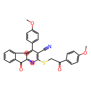 4-(4-methoxyphenyl)-2-{[2-(4-methoxyphenyl)-2-oxoethyl]sulfanyl}-9-oxo-9H-indeno[2,1-b]pyridine-3-carbonitrile