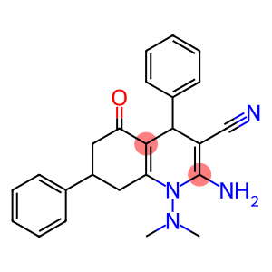 2-amino-1-(dimethylamino)-5-oxo-4,7-diphenyl-1,4,5,6,7,8-hexahydro-3-quinolinecarbonitrile