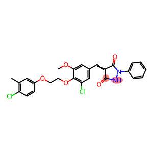 4-{3-chloro-4-[2-(4-chloro-3-methylphenoxy)ethoxy]-5-methoxybenzylidene}-1-phenyl-3,5-pyrazolidinedione