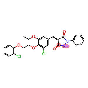 4-{3-chloro-4-[2-(2-chlorophenoxy)ethoxy]-5-ethoxybenzylidene}-1-phenyl-3,5-pyrazolidinedione