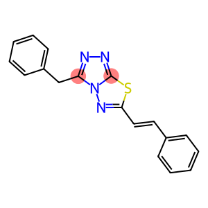 3-benzyl-6-(2-phenylvinyl)[1,2,4]triazolo[3,4-b][1,3,4]thiadiazole