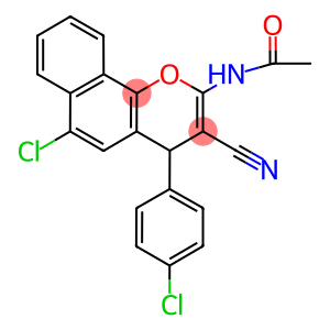 N-[6-chloro-4-(4-chlorophenyl)-3-cyano-4H-benzo[h]chromen-2-yl]acetamide