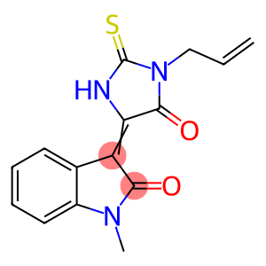 3-(1-allyl-5-oxo-2-thioxo-4-imidazolidinylidene)-1-methyl-1,3-dihydro-2H-indol-2-one