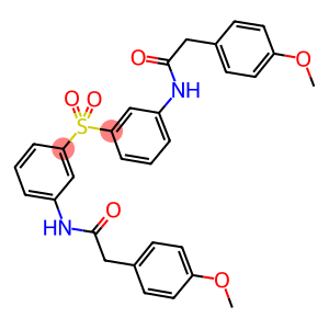 2-(4-methoxyphenyl)-N-{3-[(3-{[(4-methoxyphenyl)acetyl]amino}phenyl)sulfonyl]phenyl}acetamide