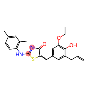 5-(3-allyl-5-ethoxy-4-hydroxybenzylidene)-2-[(2,4-dimethylphenyl)imino]-1,3-thiazolidin-4-one