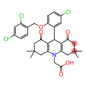 10(1H)-Acridineacetic acid, 9-[5-chloro-2-[(2,4-dichlorophenyl)methoxy]phenyl]-2,3,4,5,6,7,8,9-octahydro-3,3,6,6-tetramethyl-1,8-dioxo-