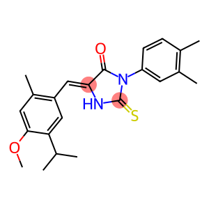 3-(3,4-dimethylphenyl)-5-(5-isopropyl-4-methoxy-2-methylbenzylidene)-2-thioxo-4-imidazolidinone