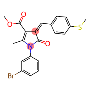 methyl 1-(3-bromophenyl)-2-methyl-4-[4-(methylsulfanyl)benzylidene]-5-oxo-4,5-dihydro-1H-pyrrole-3-carboxylate