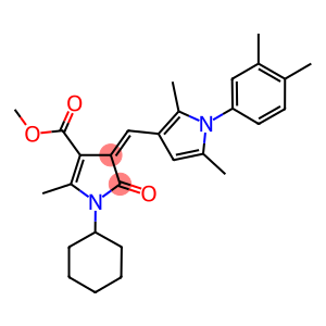 methyl 1-cyclohexyl-4-{[1-(3,4-dimethylphenyl)-2,5-dimethyl-1H-pyrrol-3-yl]methylene}-2-methyl-5-oxo-4,5-dihydro-1H-pyrrole-3-carboxylate