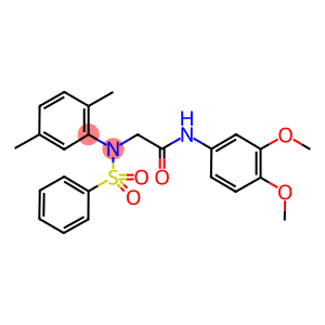 N-(3,4-dimethoxyphenyl)-2-[2,5-dimethyl(phenylsulfonyl)anilino]acetamide