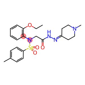 N-(2-ethoxyphenyl)-4-methyl-N-{2-[2-(1-methyl-4-piperidinylidene)hydrazino]-2-oxoethyl}benzenesulfonamide