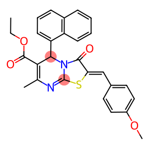 ethyl 2-(4-methoxybenzylidene)-7-methyl-5-(1-naphthyl)-3-oxo-2,3-dihydro-5H-[1,3]thiazolo[3,2-a]pyrimidine-6-carboxylate