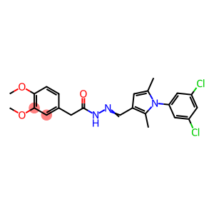 N'-{[1-(3,5-dichlorophenyl)-2,5-dimethyl-1H-pyrrol-3-yl]methylene}-2-(3,4-dimethoxyphenyl)acetohydrazide