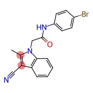 N-(4-bromophenyl)-2-(3-cyano-2-methyl-1H-indol-1-yl)acetamide