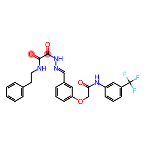 2-oxo-2-[2-(3-{2-oxo-2-[3-(trifluoromethyl)anilino]ethoxy}benzylidene)hydrazino]-N-(2-phenylethyl)acetamide