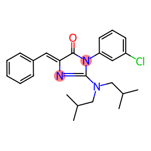 5-benzylidene-3-(3-chlorophenyl)-2-(diisobutylamino)-3,5-dihydro-4H-imidazol-4-one