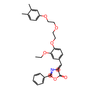 4-(4-{2-[2-(3,4-dimethylphenoxy)ethoxy]ethoxy}-3-ethoxybenzylidene)-2-phenyl-1,3-oxazol-5(4H)-one