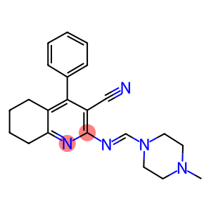 2-{[(4-methyl-1-piperazinyl)methylene]amino}-4-phenyl-5,6,7,8-tetrahydro-3-quinolinecarbonitrile