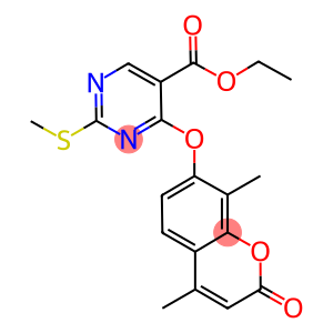 ethyl 4-[(4,8-dimethyl-2-oxo-2H-chromen-7-yl)oxy]-2-(methylsulfanyl)-5-pyrimidinecarboxylate