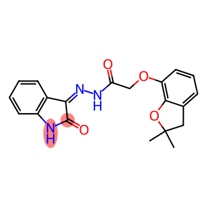 2-[(2,2-dimethyl-2,3-dihydro-1-benzofuran-7-yl)oxy]-N'-(2-oxo-1,2-dihydro-3H-indol-3-ylidene)acetohydrazide