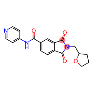 1,3-dioxo-N-(pyridin-4-yl)-2-(tetrahydrofuran-2-ylmethyl)-2,3-dihydro-1H-isoindole-5-carboxamide