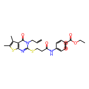 ethyl 4-({3-[(3-allyl-5,6-dimethyl-4-oxo-3,4-dihydrothieno[2,3-d]pyrimidin-2-yl)sulfanyl]propanoyl}amino)benzoate