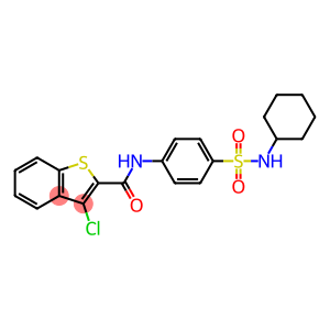 3-chloro-N-[4-(cyclohexylsulfamoyl)phenyl]-1-benzothiophene-2-carboxamide