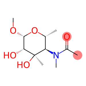 β-D-Altropyranoside, methyl 4-(acetylmethylamino)-4,6-dideoxy-3-C-methyl-