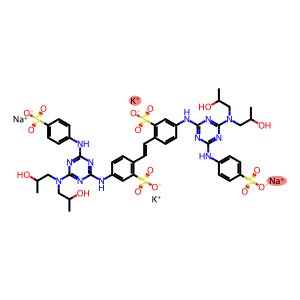 dipotassium disodium 4,4'-bis[[4-[bis(2-hydroxypropyl)amino]-6-[(4-sulphonatophenyl)amino]-1,3,5-triazin-2-yl]amino]stilbene-2,2'-disulphonate