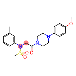 N-{2-[4-(4-methoxyphenyl)-1-piperazinyl]-2-oxoethyl}-N-(3-methylphenyl)methanesulfonamide