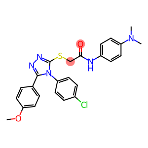 2-{[4-(4-chlorophenyl)-5-(4-methoxyphenyl)-4H-1,2,4-triazol-3-yl]sulfanyl}-N-[4-(dimethylamino)phenyl]acetamide