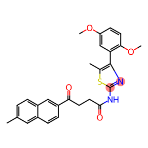 N-[4-(2,5-dimethoxyphenyl)-5-methyl-1,3-thiazol-2-yl]-4-(6-methyl-2-naphthyl)-4-oxobutanamide