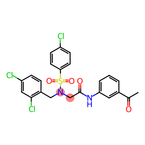 N-(3-acetylphenyl)-2-[[(4-chlorophenyl)sulfonyl](2,4-dichlorobenzyl)amino]acetamide