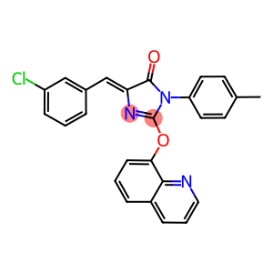 5-(3-chlorobenzylidene)-3-(4-methylphenyl)-2-(8-quinolinyloxy)-3,5-dihydro-4H-imidazol-4-one